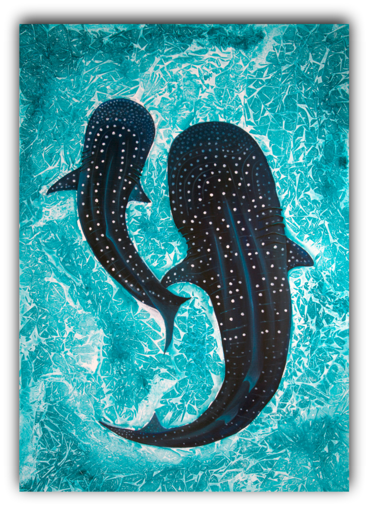 747x1024 Fehu'Rihi' Whale Shark Original Painting Oevaali Art Shop - Whale Shark Painting