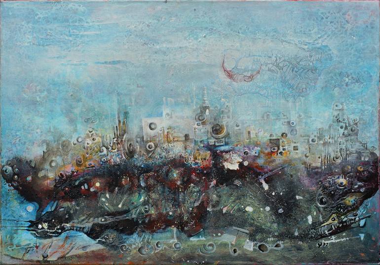 770x536 Saatchi Art Whale Ship Painting By Dubravka Simonovic - Whale Ship Painting