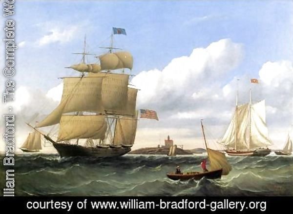 600x439 William Bradford - Whale Ship Painting