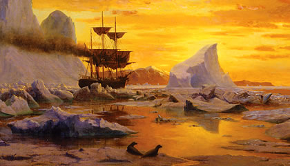 420x240 William Bradford Sailing Ships Amp Arctic Seas New Bedford - Whale Ship Painting