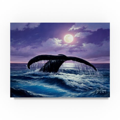 490x490 Trademark Art - Whale Tail Painting