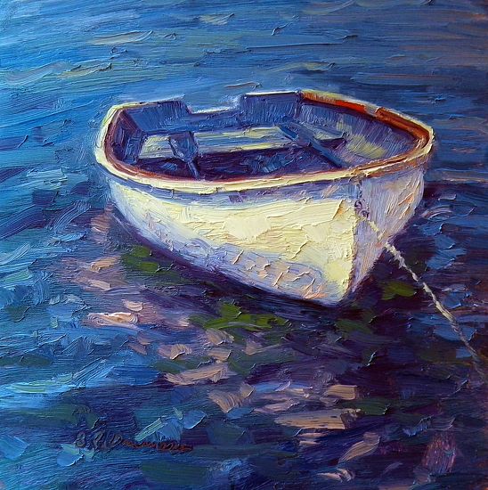 548x550 Picture Of Boat In Water Group - Whale Under Boat Painting