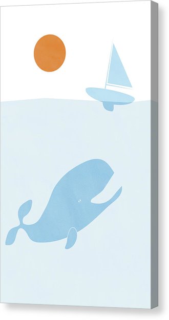 330x622 Whale And Boat Painting By Frank Tschakert - Whale Under Boat Painting