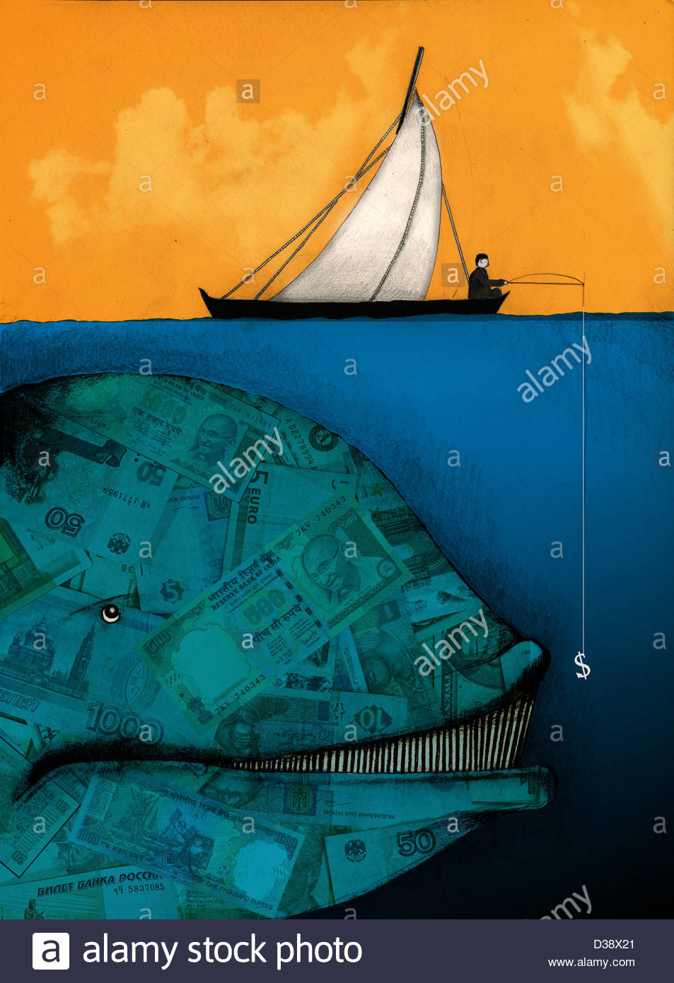 953x1390 Whale Fishing Painting Stock Photos Amp Whale Fishing Painting Stock - Whale Under Boat Painting