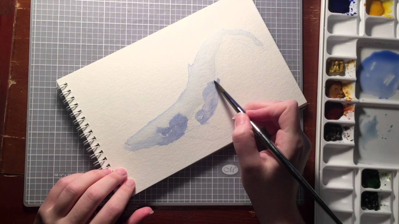 1280x720 Watercolor Whale Process Painting - Whale Watercolor Painting