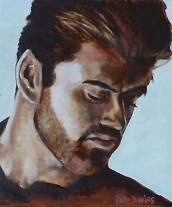 250x300 New Original Pete Davies Oil George Michael Wham Freedom Faith - Wham Painting