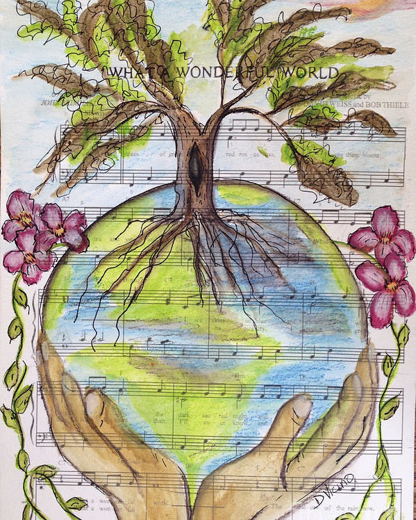 599x748 What A Wonderful World Poster By Deborah Vicino - What A Wonderful World Painting