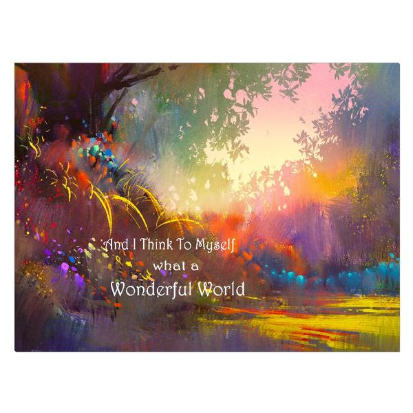 600x600 What A Wonderful World Gallery Wrap Canvas Wall Art Annie'S - What A Wonderful World Painting