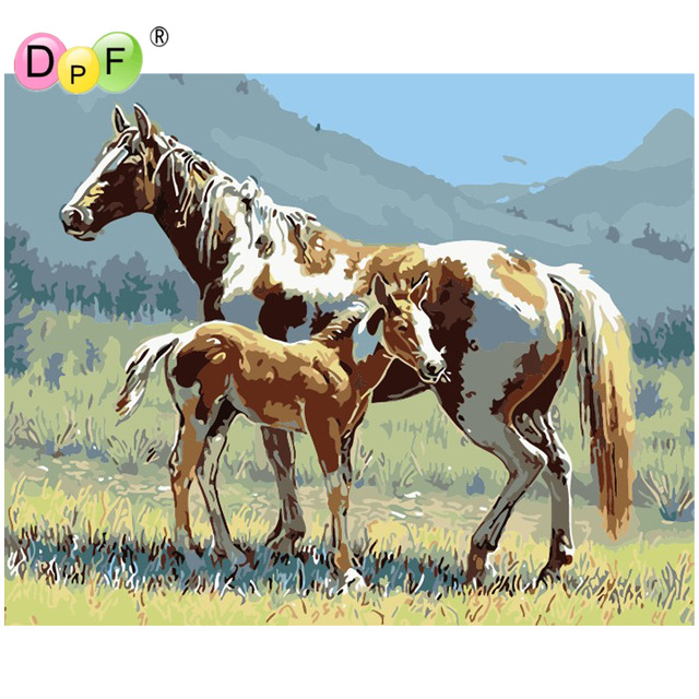 640x640 Dpf Oil Painting By Numbers No Frame Paint On Canvas Wall Crafts - What Canvas Size For Digital Painting