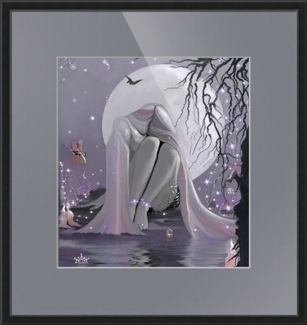 614x650 Moonlight Sleeper By Nicole L Marques Moonlight, Frame Sizes - What Canvas Size For Digital Painting