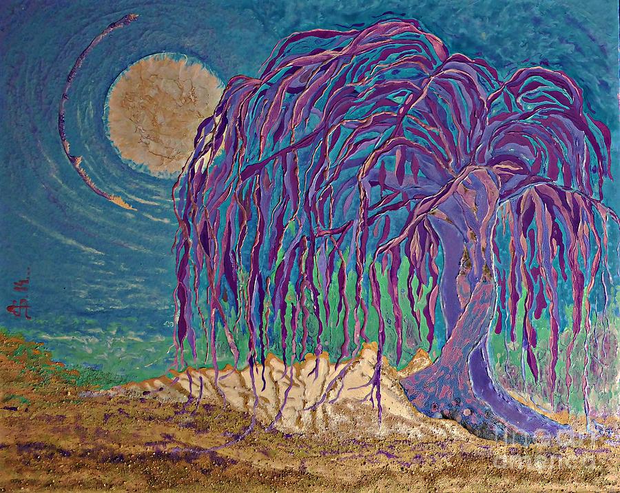 900x715 What Dreams May Come Robin Williams Tribute Painting By Amas Art - What Dreams May Come Purple Tree Painting