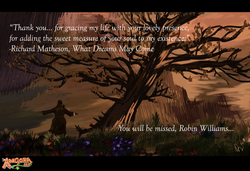 1024x701 Robin Williams Tribute What Dreams May Come By Angoraart - What Dreams May Come Tree Painting