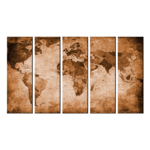 500x500 Canvas Prints Vintage World Map Painting Print On Canvas - What Is A Giclee Painting