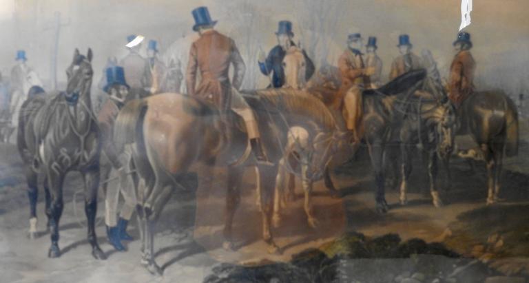 768x411 Fox Hunting The Meet Lithograph By Artist J. F. Herring For Sale - What Is A Lithograph Painting