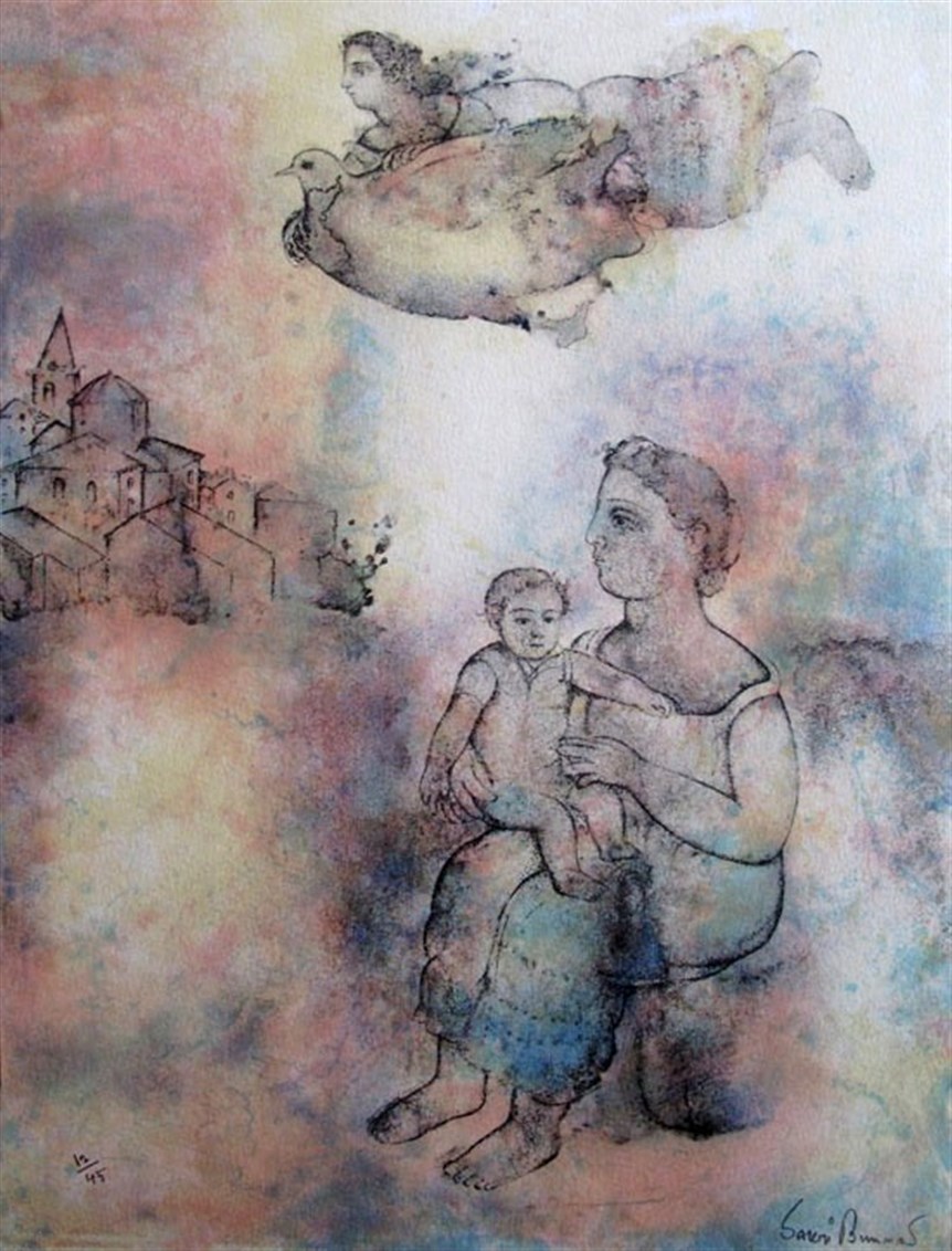 862x1132 Paintings By Sakti Burman - What Is A Lithograph Painting