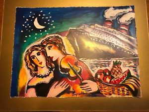 300x225 Lovers Zamy Steynovitz Original Signed Serigraphpainting Ebay - What Is A Serigraph Painting
