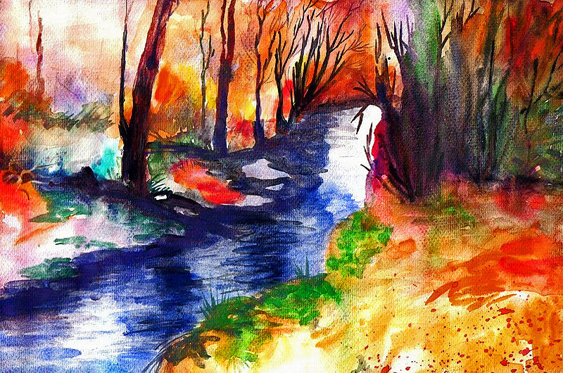 800x530 Wild Forest Painting By Inna Bredereck - What Is Modern Painting