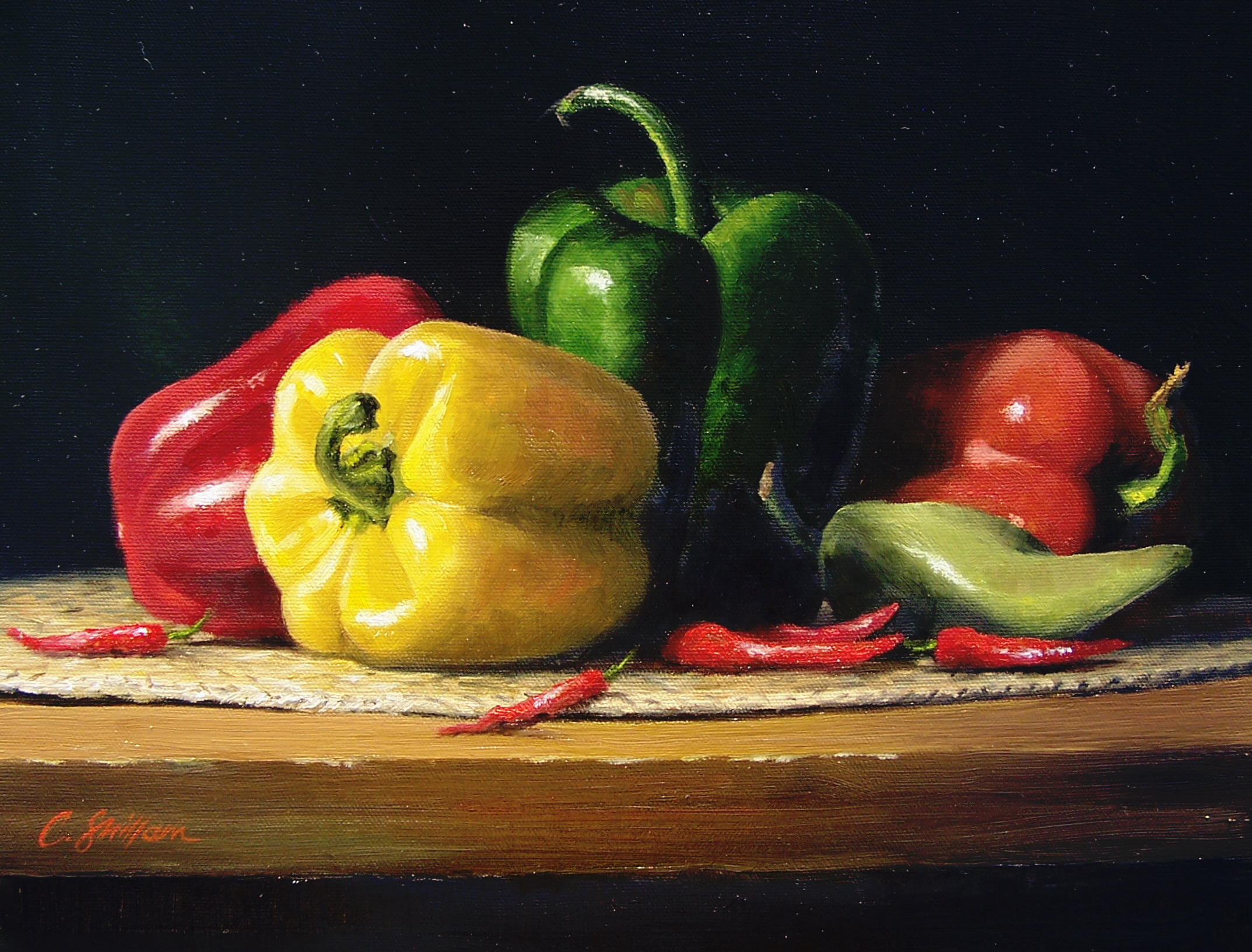 2147x1633 Still Life Painting With Fresh Peppers Cashartblog - What Is Still Life Painting