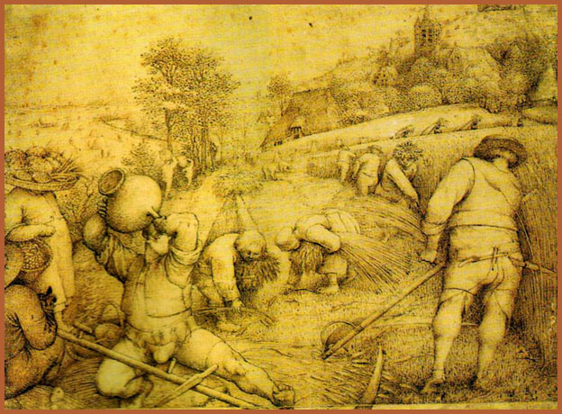 624x460 Medieval Technology And American History - Wheat Harvest Painting