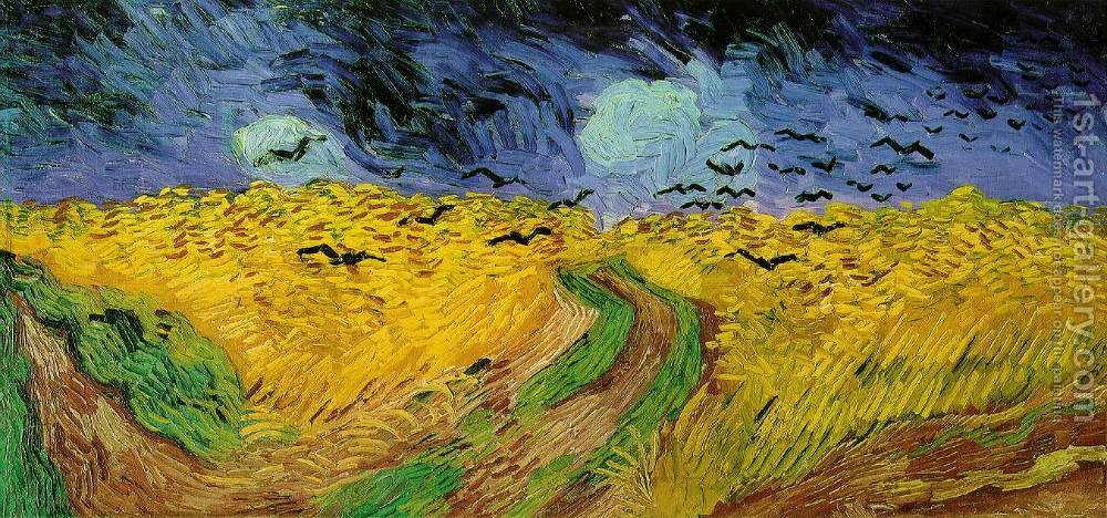 1000x468 Wheat Field With Crows Vincent Van Gogh Reproduction 1st Art Gallery - Wheat Painting