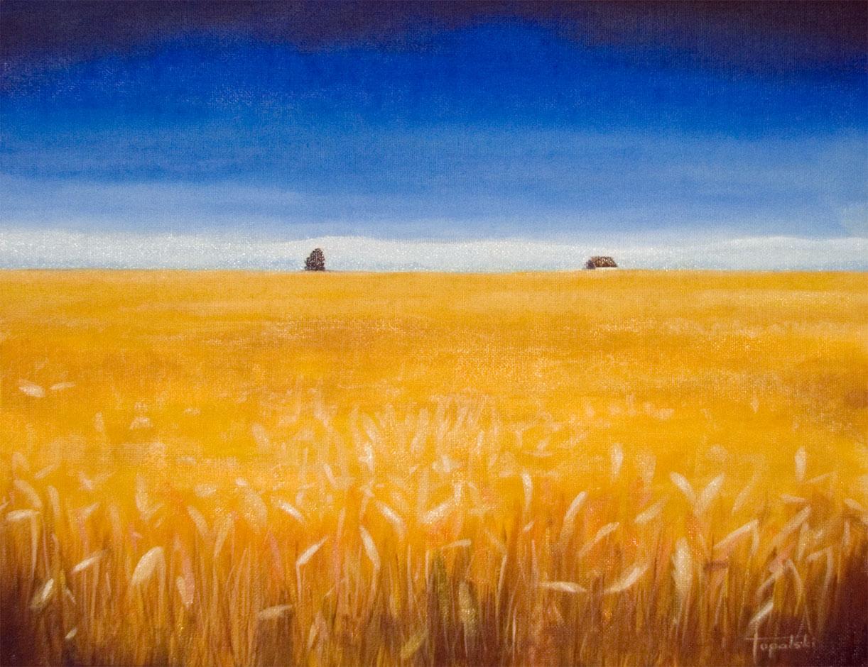1222x940 Wheat Field Oil Painting Fine Arts Gallery - Wheat Painting