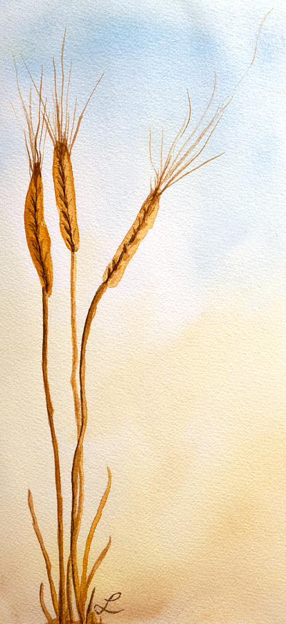 413x900 Wheat Waves Painting By Lynne Furrer - Wheat Painting