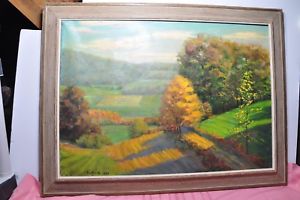 300x200 Winter Wheat Painting Oil On Canvas Signed Bochrach 1948 30x40 Ebay - Wheat Painting