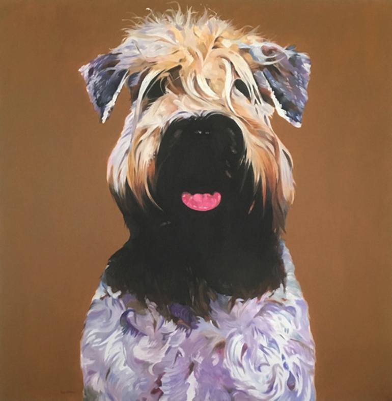 770x789 Saatchi Art Wheaten Terrier Painting By Dennis Stevens - Wheaten Terrier Painting