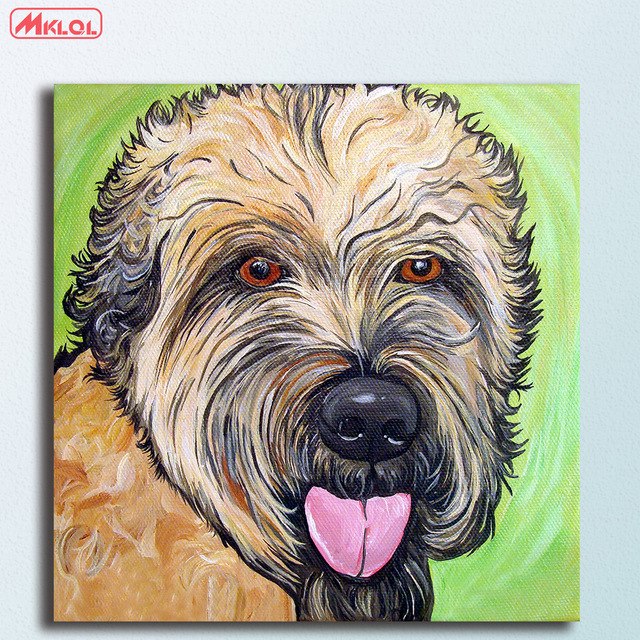 640x640 New Sale Wheaten Terrier Oil Painting Wall Art Picture Paiting - Wheaten Terrier Painting