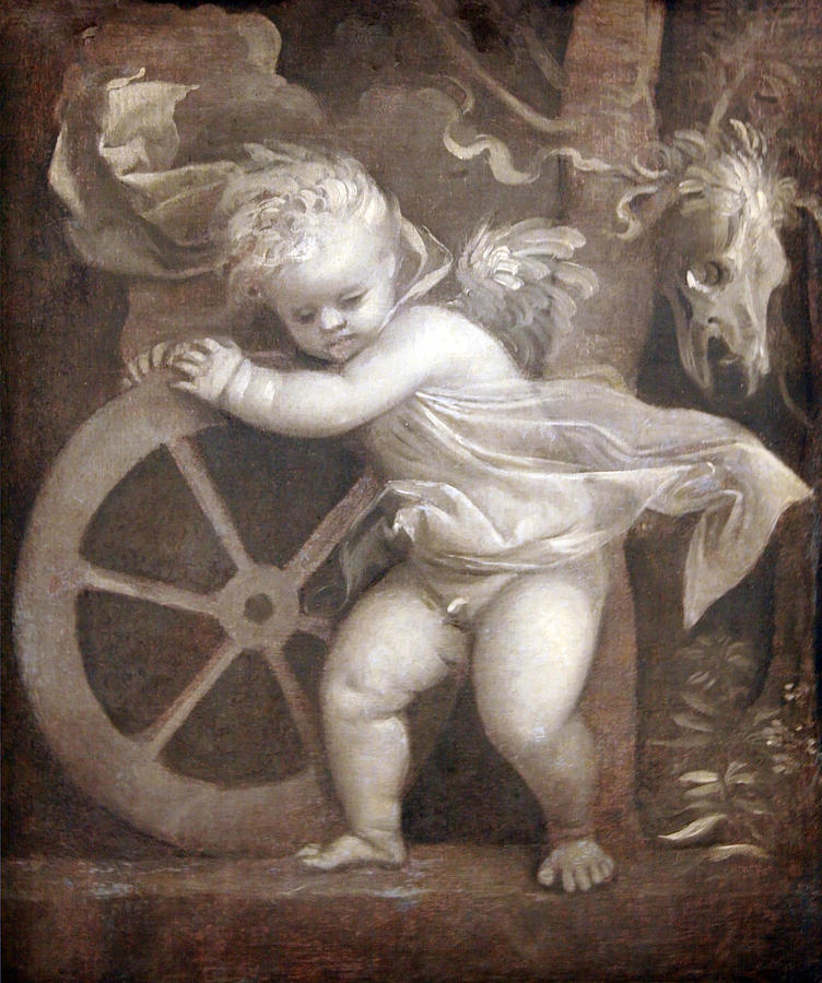 752x900 Titian's Cupid With The Wheel Of Fortune Photograph By Cora Wandel - Wheel Of Fortune Painting