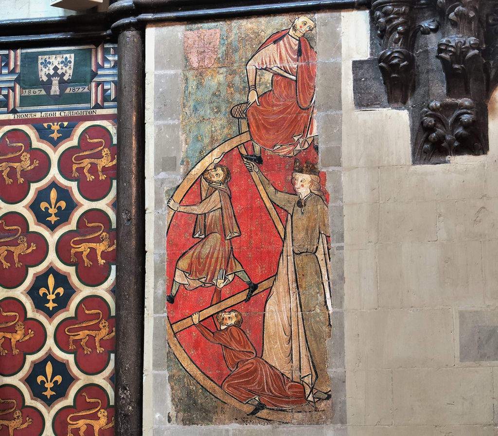 1024x895 Wheel Of Fortune' Medieval Painting - Wheel Of Fortune Painting