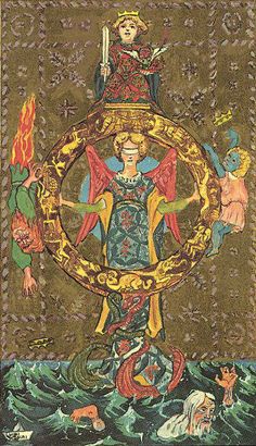 236x410 Pre Tarot History A Complex Wheel Of Fortune Astrology - Wheel Of Fortune Painting