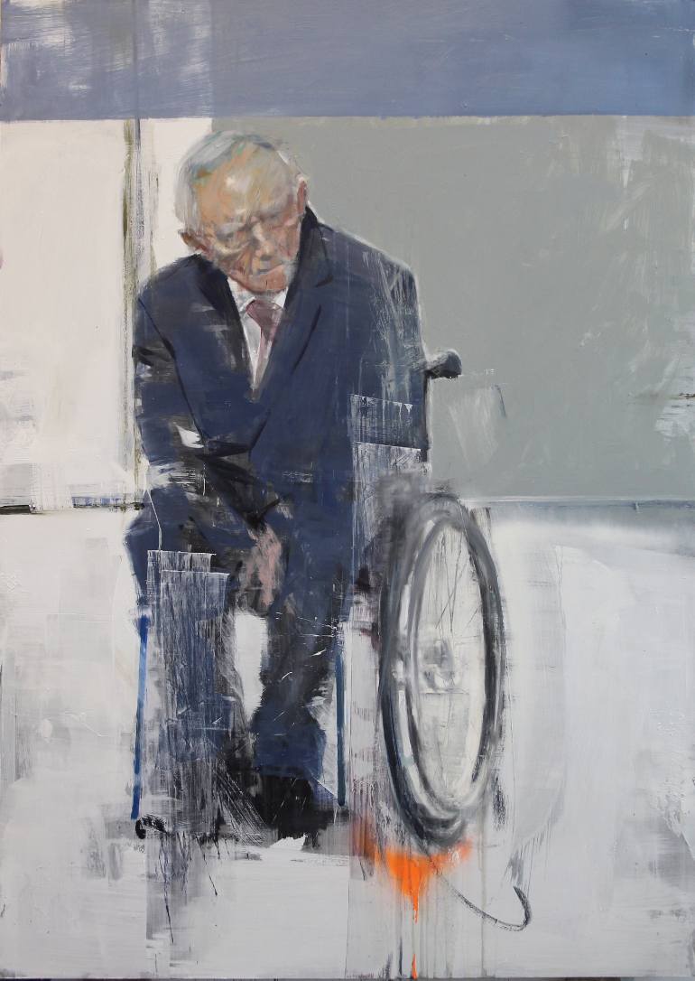 770x1086 Saatchi Art Schauble Painting By Christos Tsimaris - Wheelchair Painting