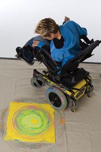 200x300 Tommy Hollenstein Tracking Art - Wheelchair Painting