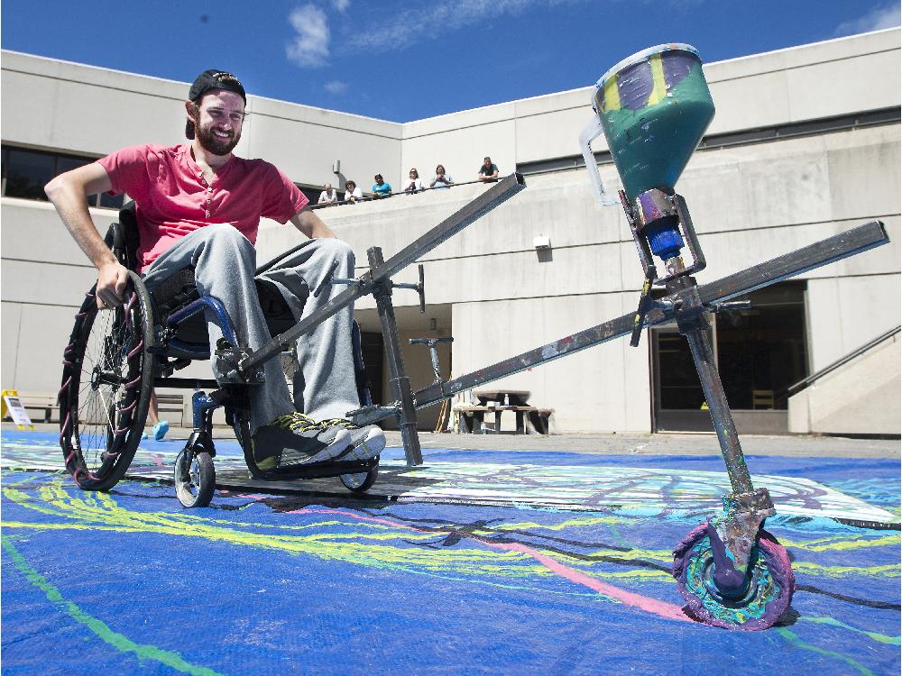 1000x750 Wheelchair Art Adds Colour To Ottawa Hospital Rehabilitation - Wheelchair Painting