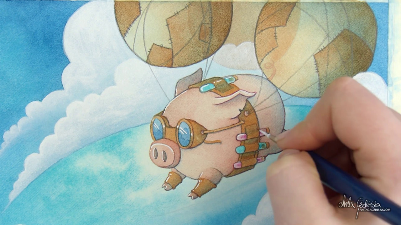 1280x720 When Pigs Fly! - When Pigs Fly Painting