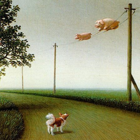 450x450 Paintings By Michael Sowa (20 Photos) - When Pigs Fly Painting