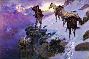 300x199 Charles Marion Russell - When The Land Belonged To God Painting