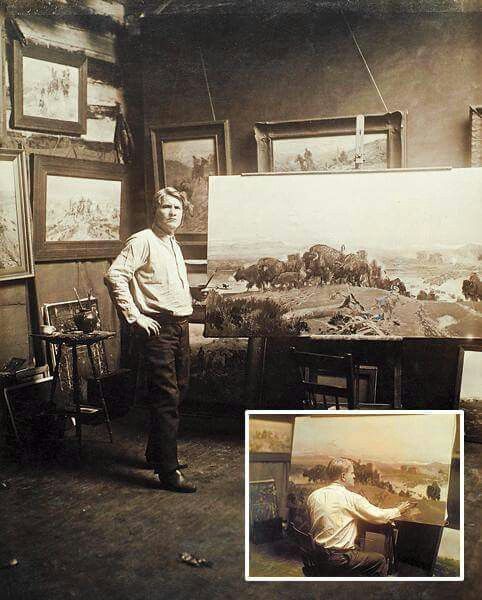 482x600 Montana's Iconic Artist Charlie Russell, Painting When The Land - When The Land Belonged To God Painting