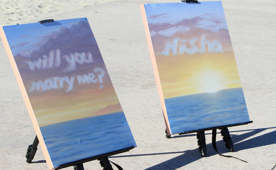 550x340 An Artsy Proposal - When Will You Marry Me Painting