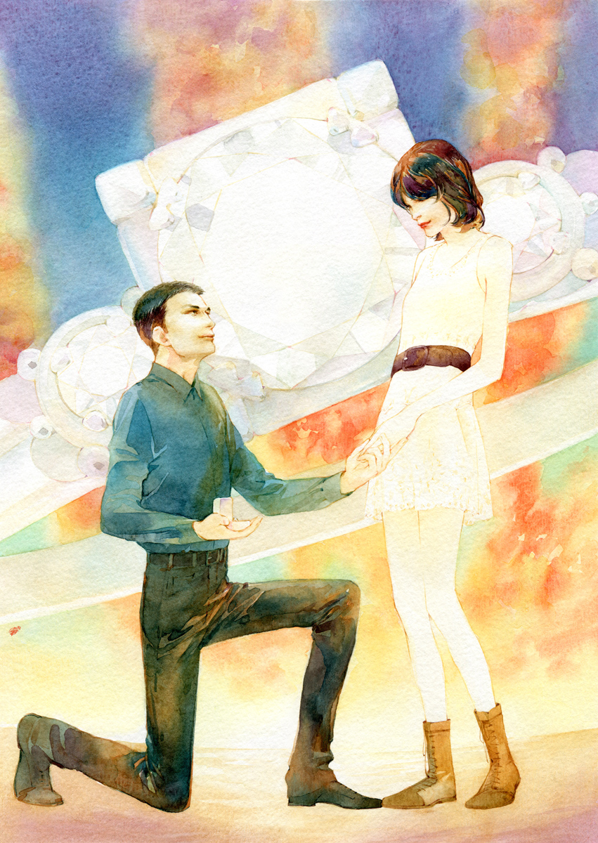 851x1200 Will You Marry Me By Chernotrav - When Will You Marry Me Painting