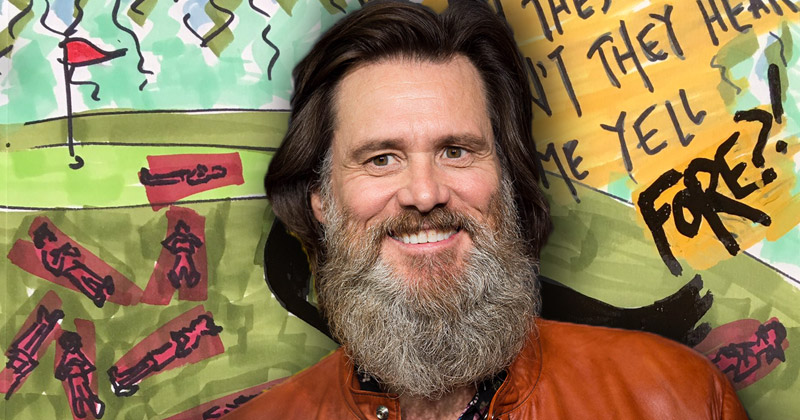 800x420 Trump Golfs Over Dead Bodies Of Schoolchildren In Bizarre Jim - Where Can I Buy A Jim Carrey Painting