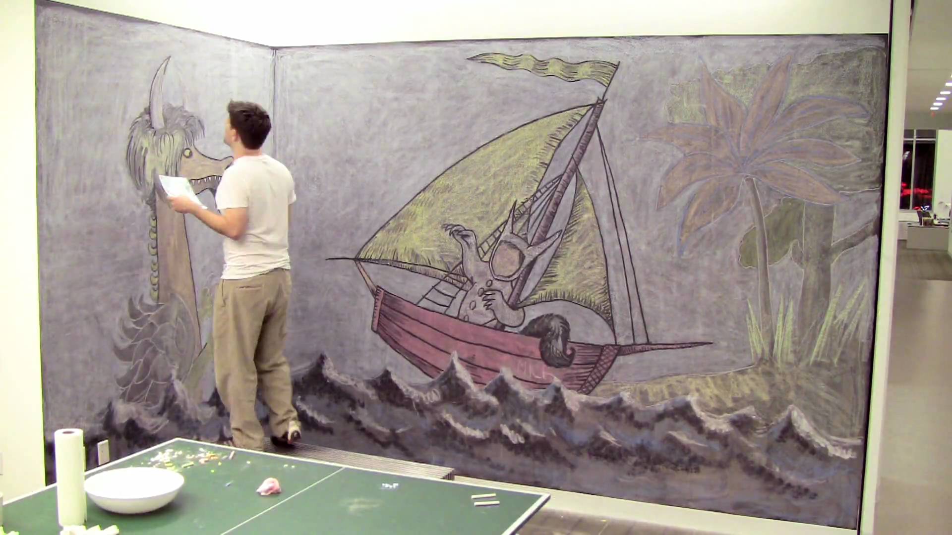 1920x1080 Jamin's Crazy Chalk Drawing - Where The Wild Things Are Painting