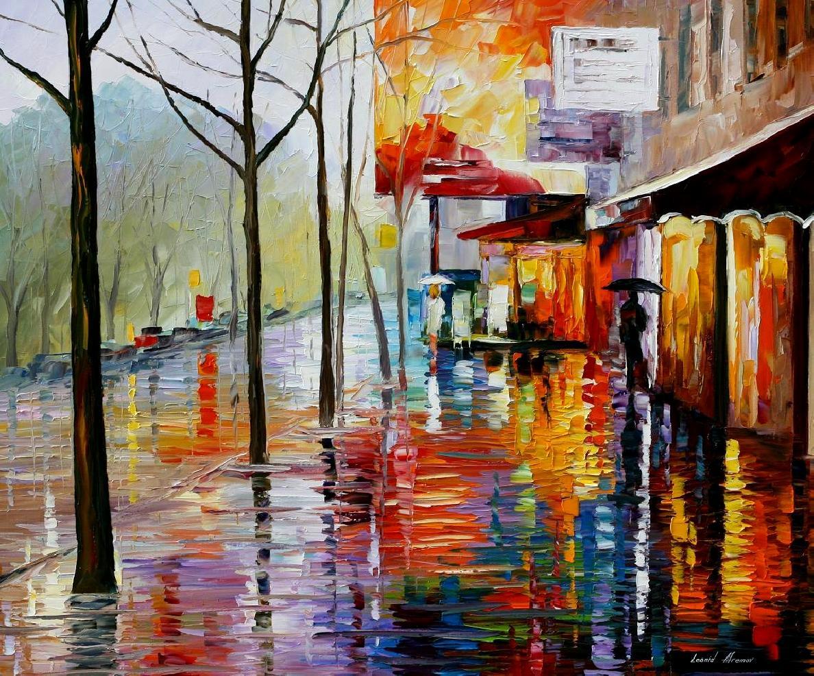 1188x986 November In Paris Palette Knife Oil Painting On Canvas By Leonid - Where To Buy Large Canvas For Painting
