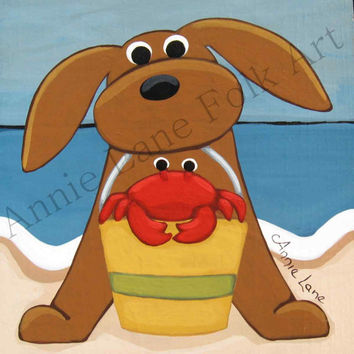 354x354 Shop Whimsical Folk Art Paintings On Wanelo - Whimsical Beach Painting