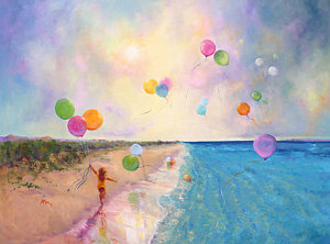 300x222 Whimsical Beach Art Fine Art America - Whimsical Beach Painting