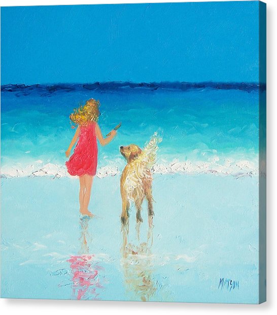 546x619 Whimsical Beach Art Canvas Prints Fine Art America - Whimsical Beach Painting