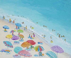 Whimsical Beach Painting at PaintingValley.com | Explore collection of ...