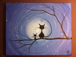 250x187 Whimsical Cat Paintings - Whimsical Cat Painting