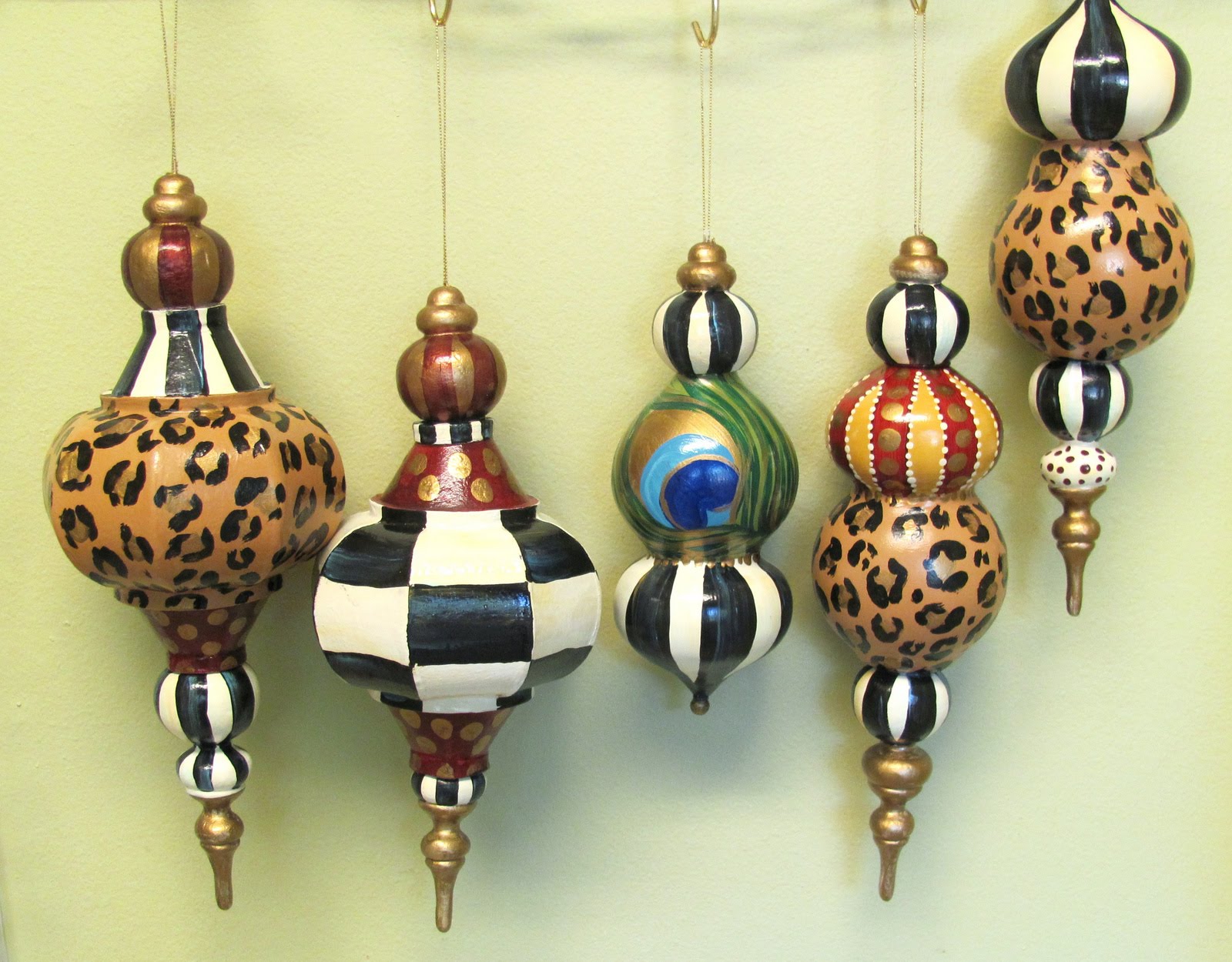 1600x1250 Hand Painted Christmas Ornaments Whimsical, Diy Large Paper Mache - Whimsical Christmas Painting